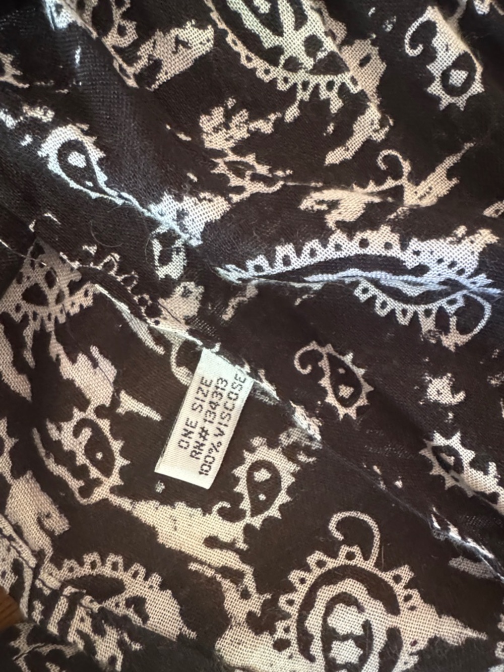 Three Bird Nest Black & White Paisley Kimono Duster one size - Picture 15 of 16